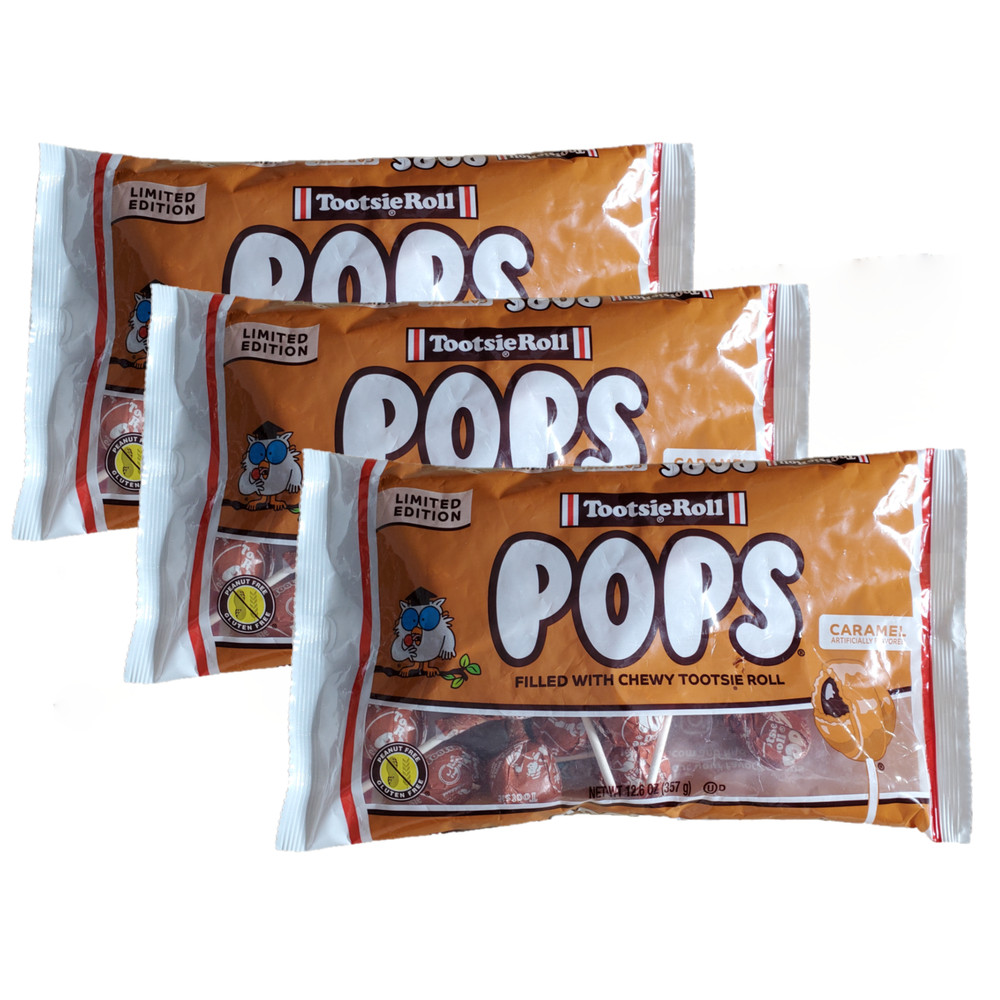 Tootsie Pops Caramel Individually Wrapped Lollipops Easter Basket Candy 3 Pack