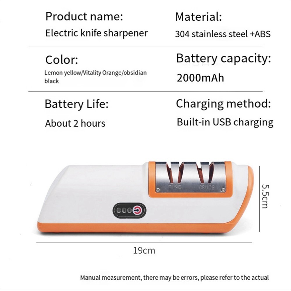 Electric Sharpener Automatic Adjustable Kitchen Tool for Fast Sharpening 3631