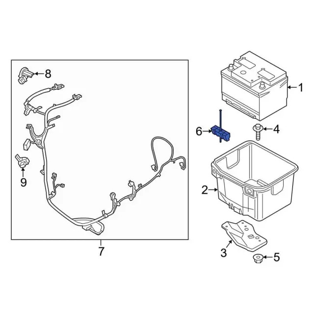 Genuine Ford Battery Hold Down 6F2Z10756A