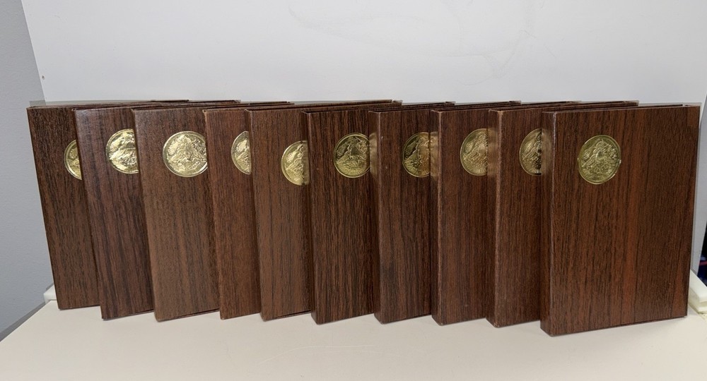 10 ~ EMPTY BOXES for 40% Silver Brown Box Proof IKE Eisenhower Dollar $1 Coin