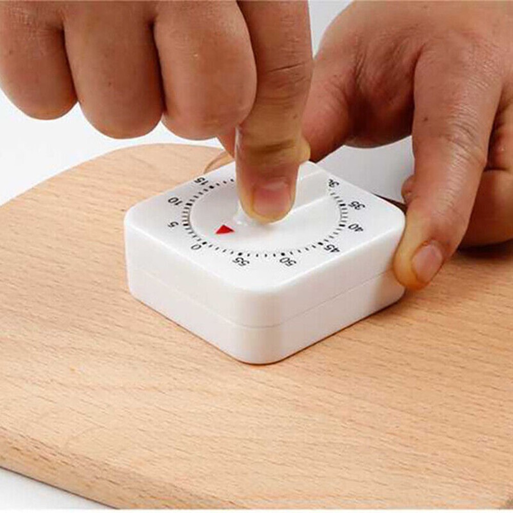 Mechanical Timer Game Count Down Counter 1Hr/60Min Alarm Kitchen Cooking Tool E