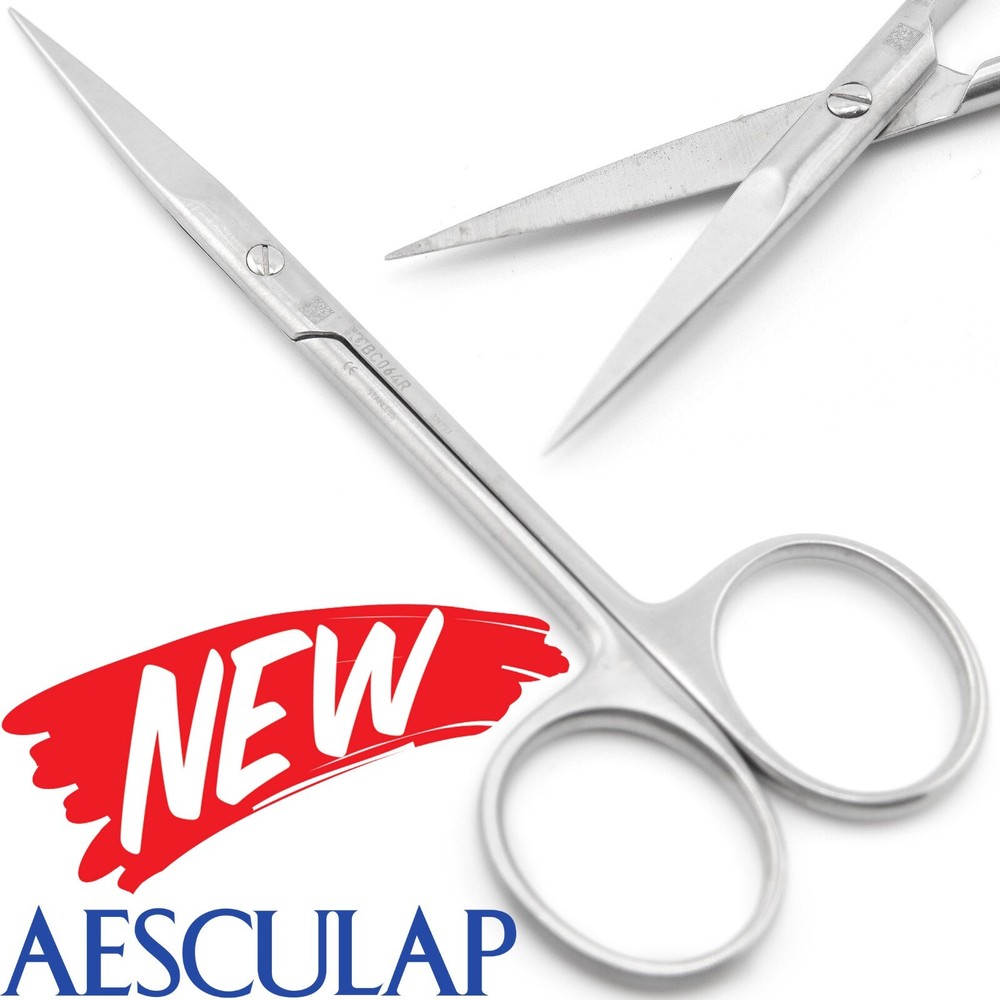 AESCULAP BC064R General Surgery Iris Delicate STR Straight Scissors 4.75"