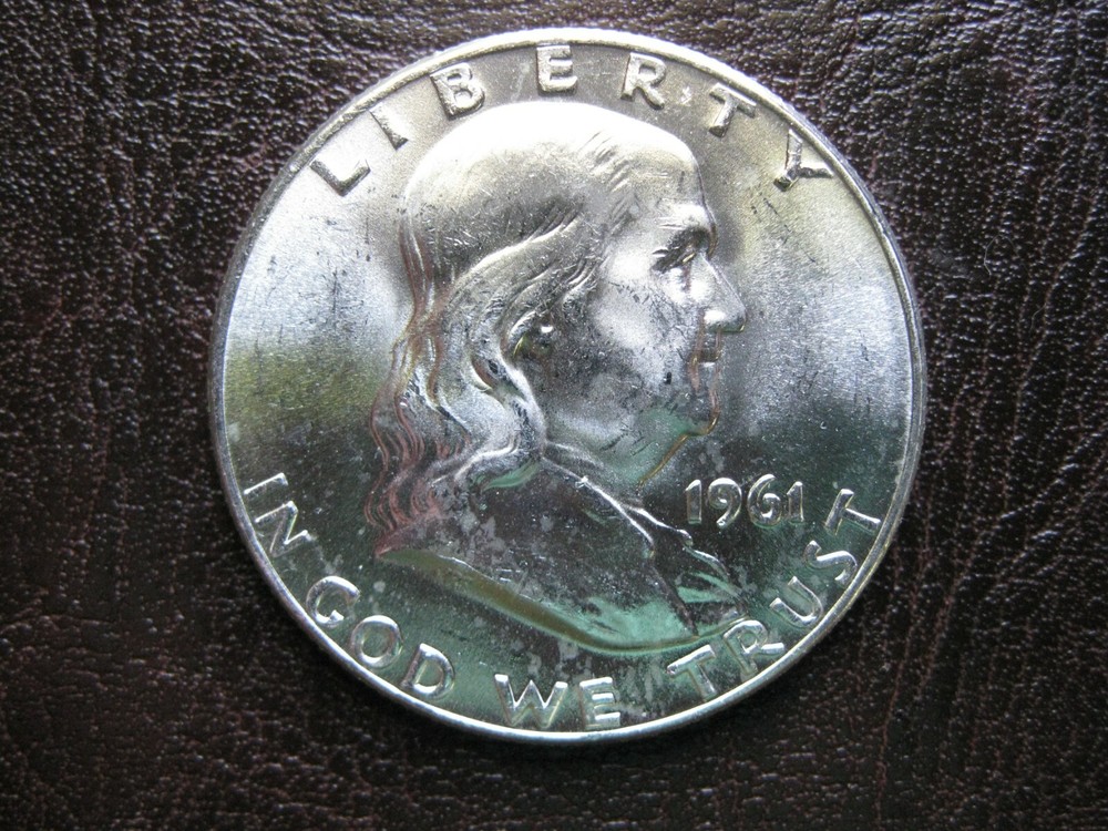 1961 D Franklin Half Dollar Gem BU+!