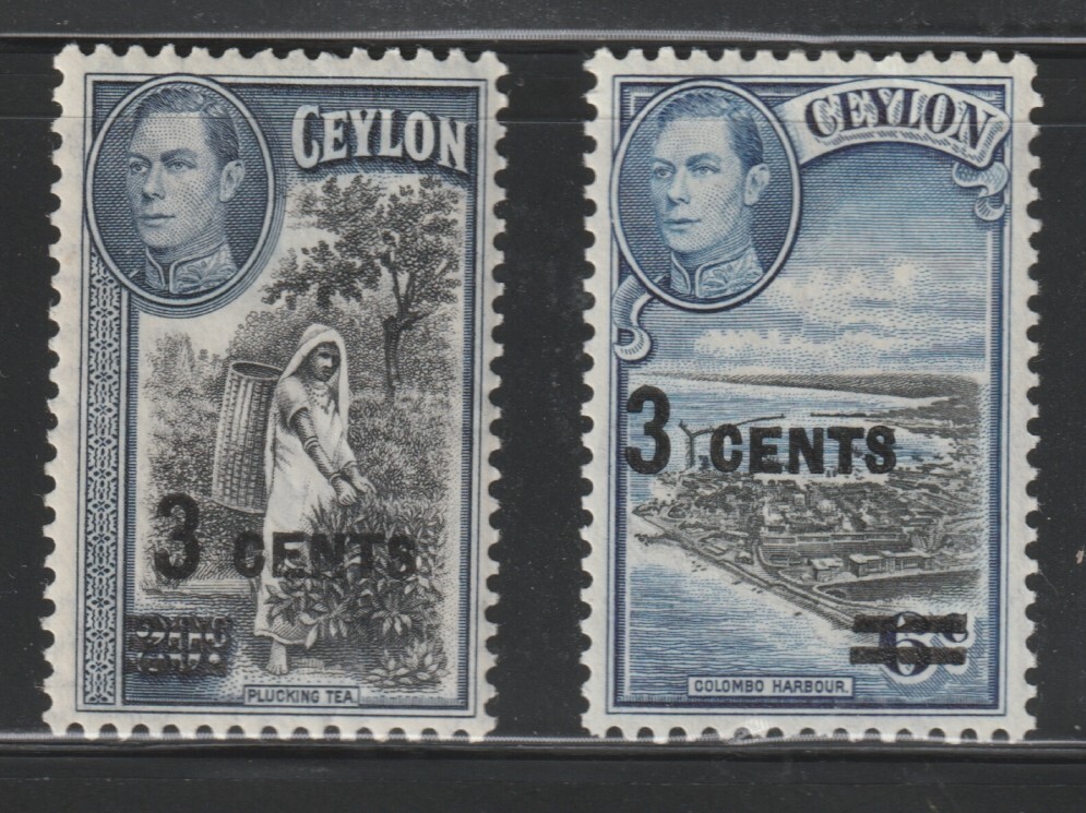 Ceylon(Sri Lanka)  1940-40    Sc # 290-91   VLH   OG