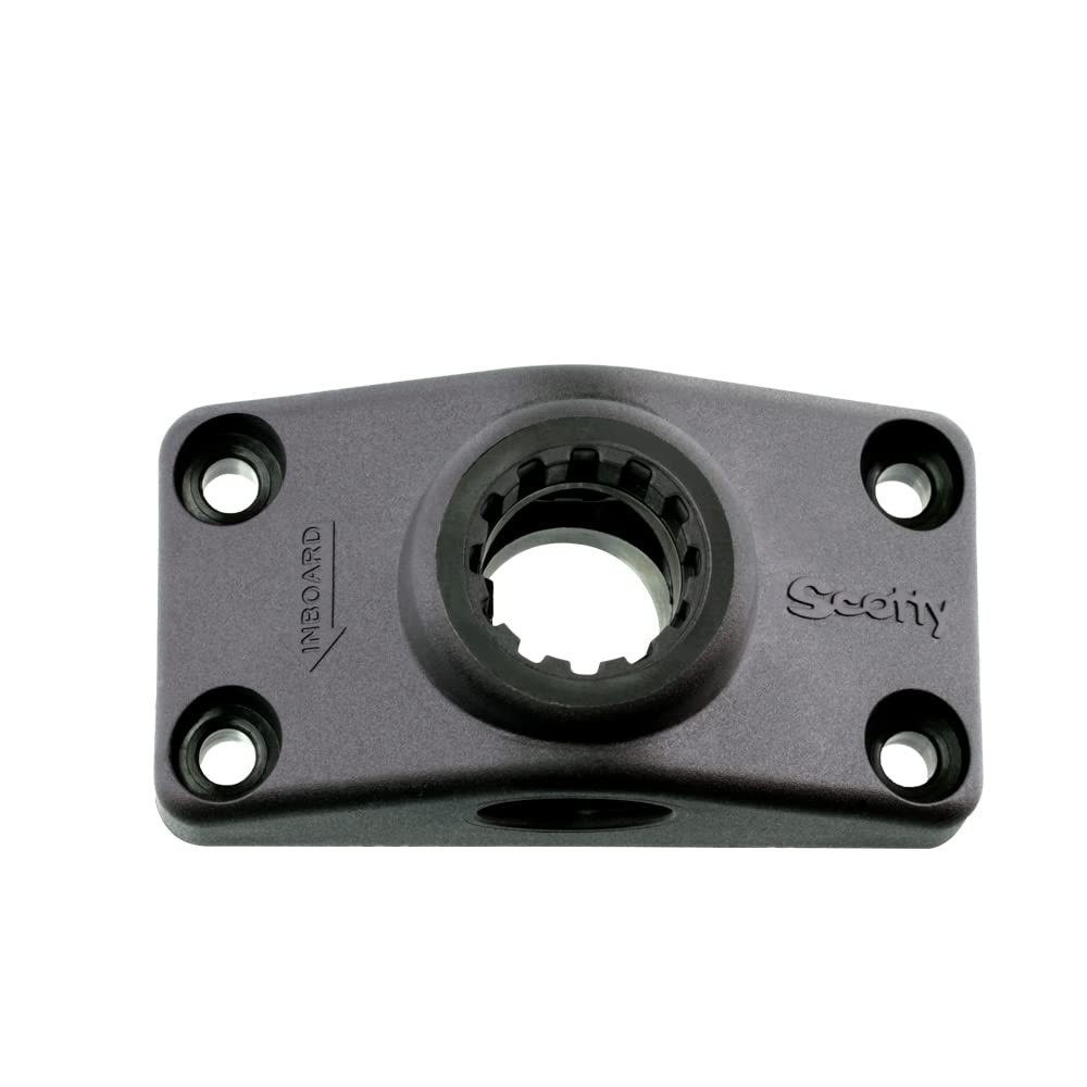 Side Deck Mounting Bracket for Boats - Durable Black Accessory