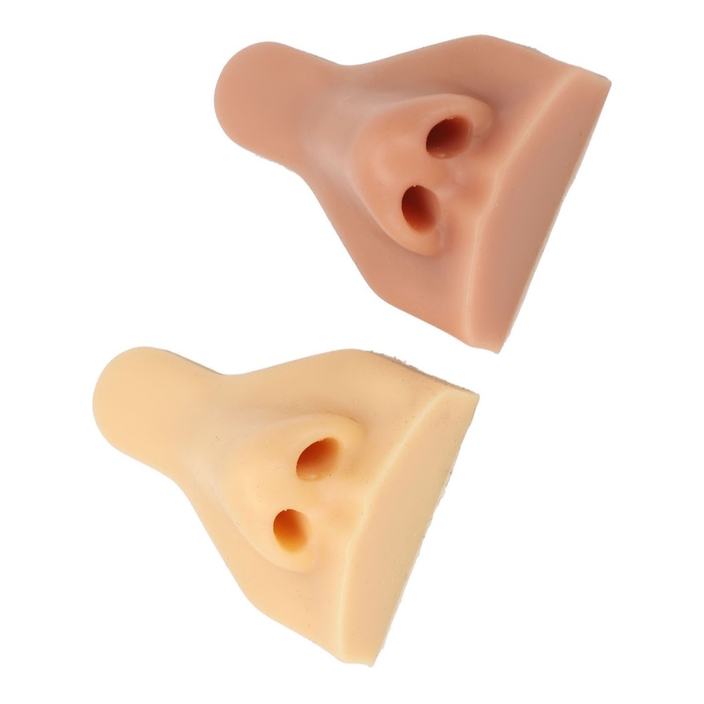 2pcs Soft Silicone Nose Model High Simulation For Practicing Suture