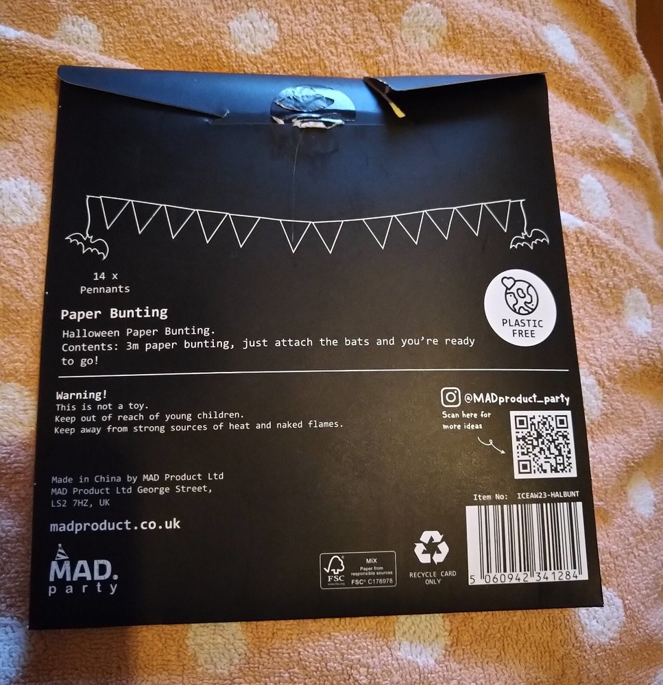 Halloween Paper Bunting 3m