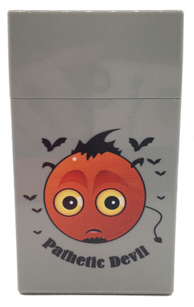 Devil 100's Size Push-to-Open Plastic Cigarette Case Mixed Color
