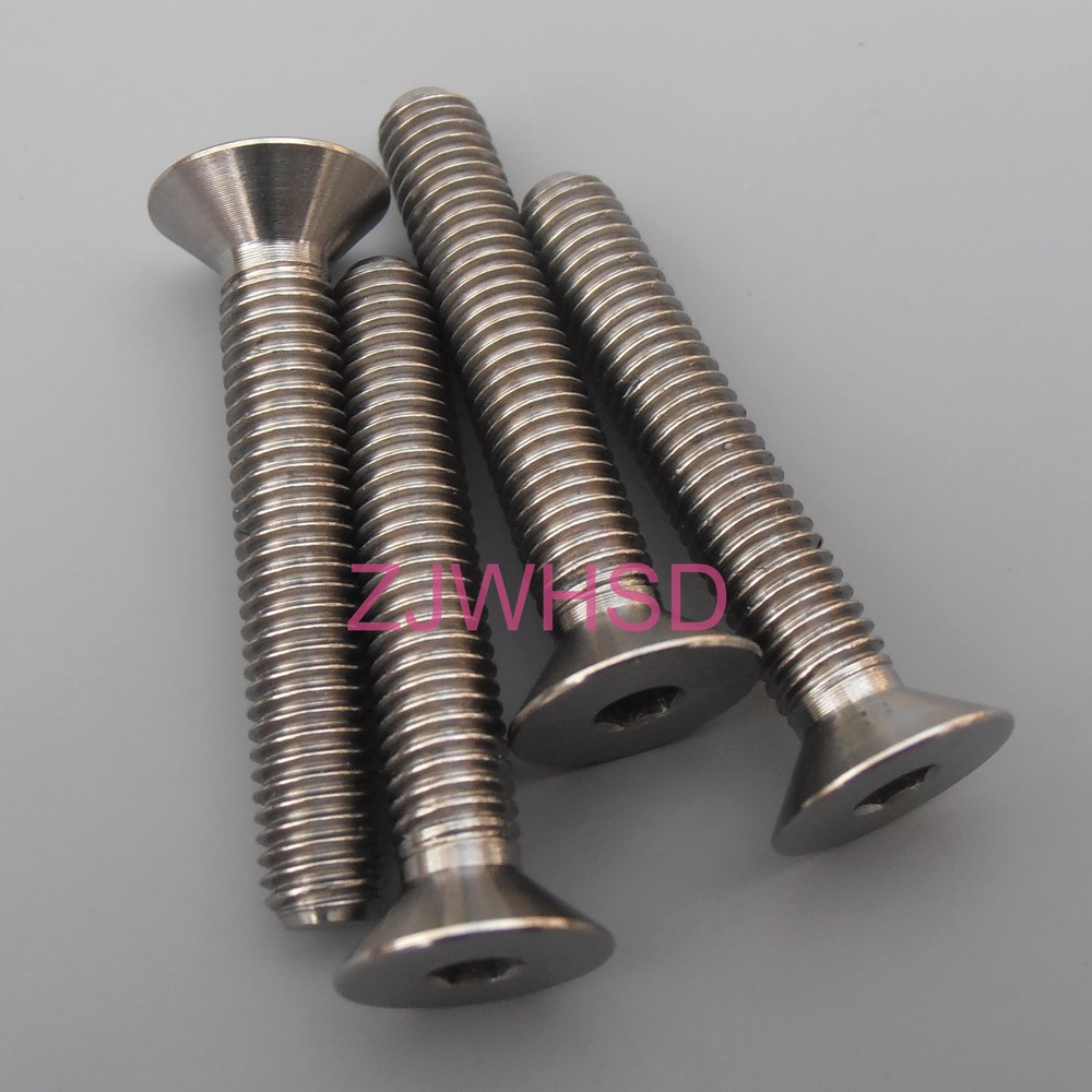 4pcs M5 x 30 mm Titanium Ti Screw Bolt Allen Hex Socket Flat Head AerospaceGrade