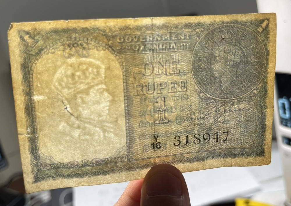 Early India One Rupee Banknote
