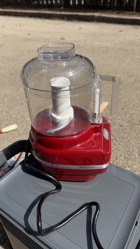 KitchenAid KFC3100ER 3.5 Cup Mini Food Processor Red Tested Working