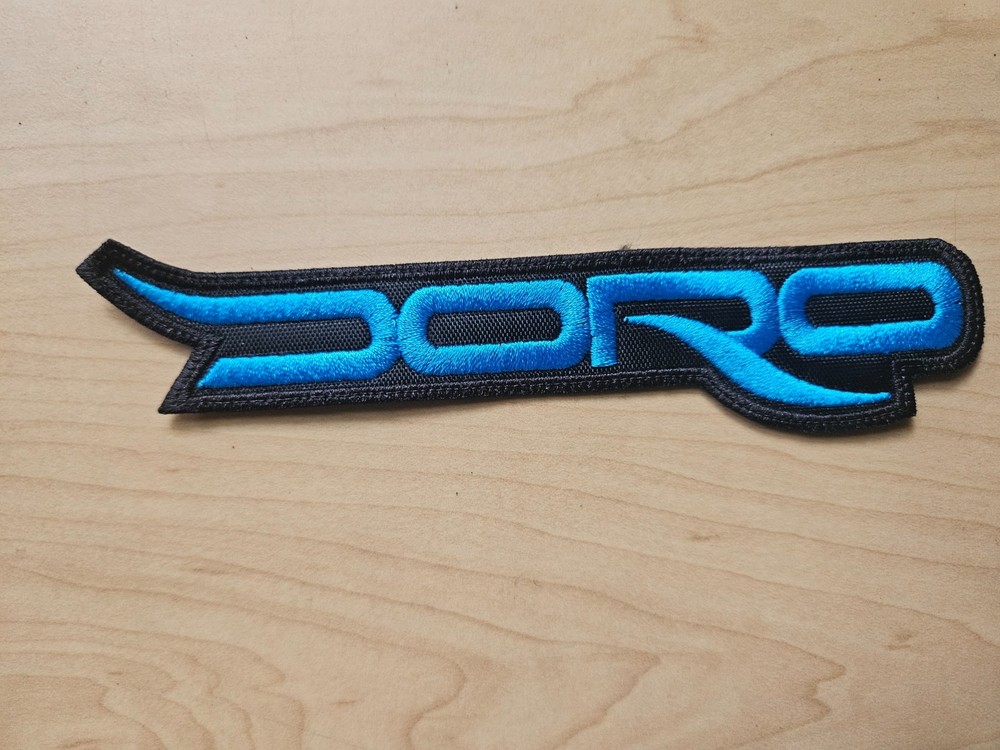 DORO, SEW ON BLUE EMBROIDERED PATCH