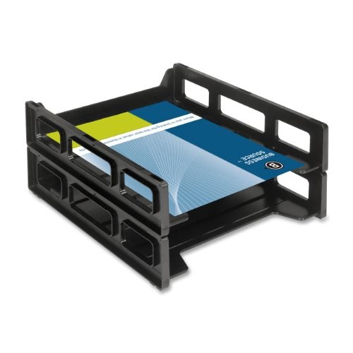 Business Source Front-load Letter Tray - Plastic - Black (BSN62884)
