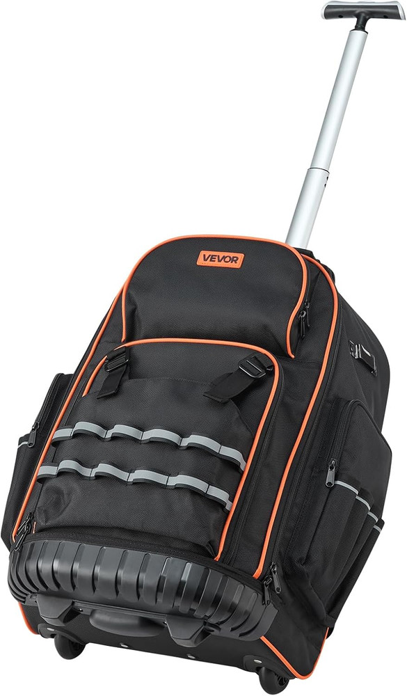 Rolling Tool Backpack, 110 Lbs Load Capacity, 72 Pockets Heavy Duty Roller Tool