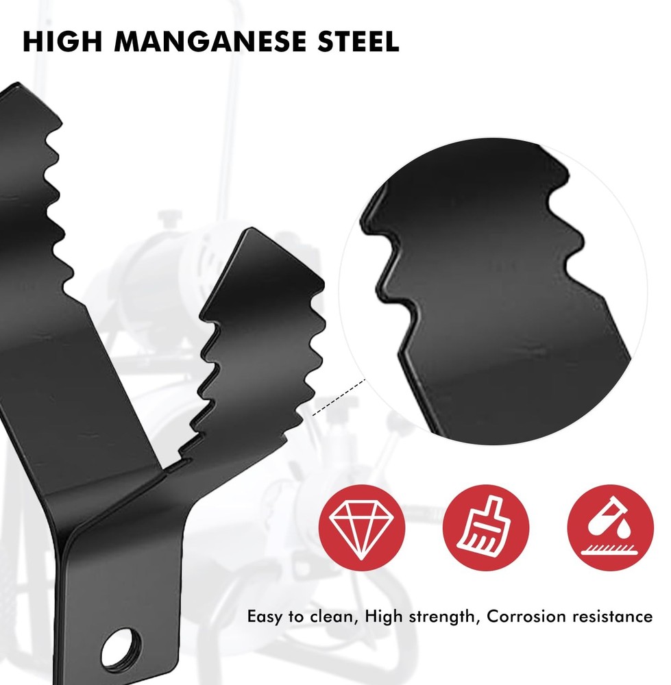 Drain Snake Drill Attachments,8-Piece Cleaner Combination Cutter Black