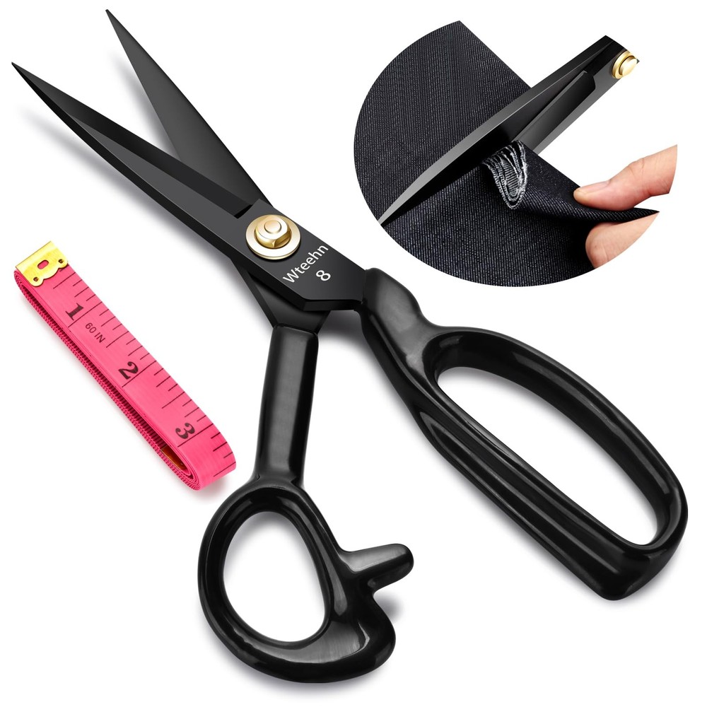 8 Inch Heavy Duty Fabric Scissors Tailor Sharp Sewing Shears for Home Office