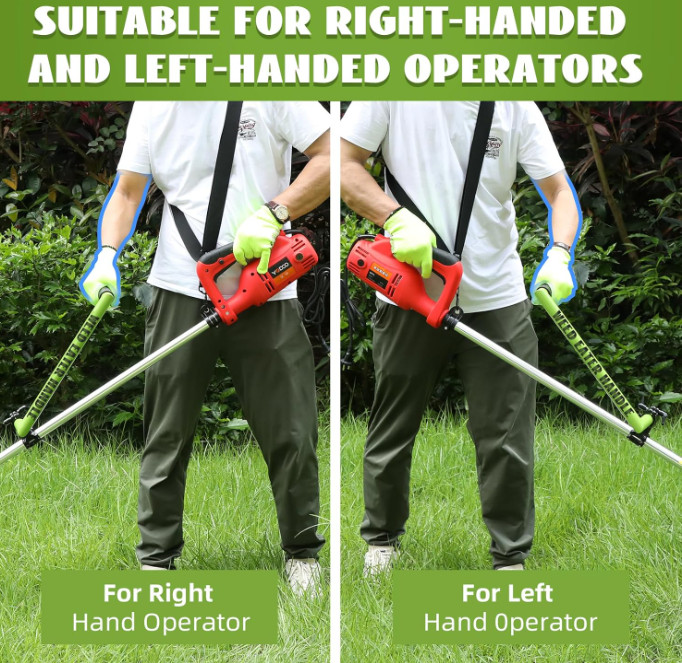 Upgraded Weed Eater Handle with Adjustable Shoulder Strap & Clamp
