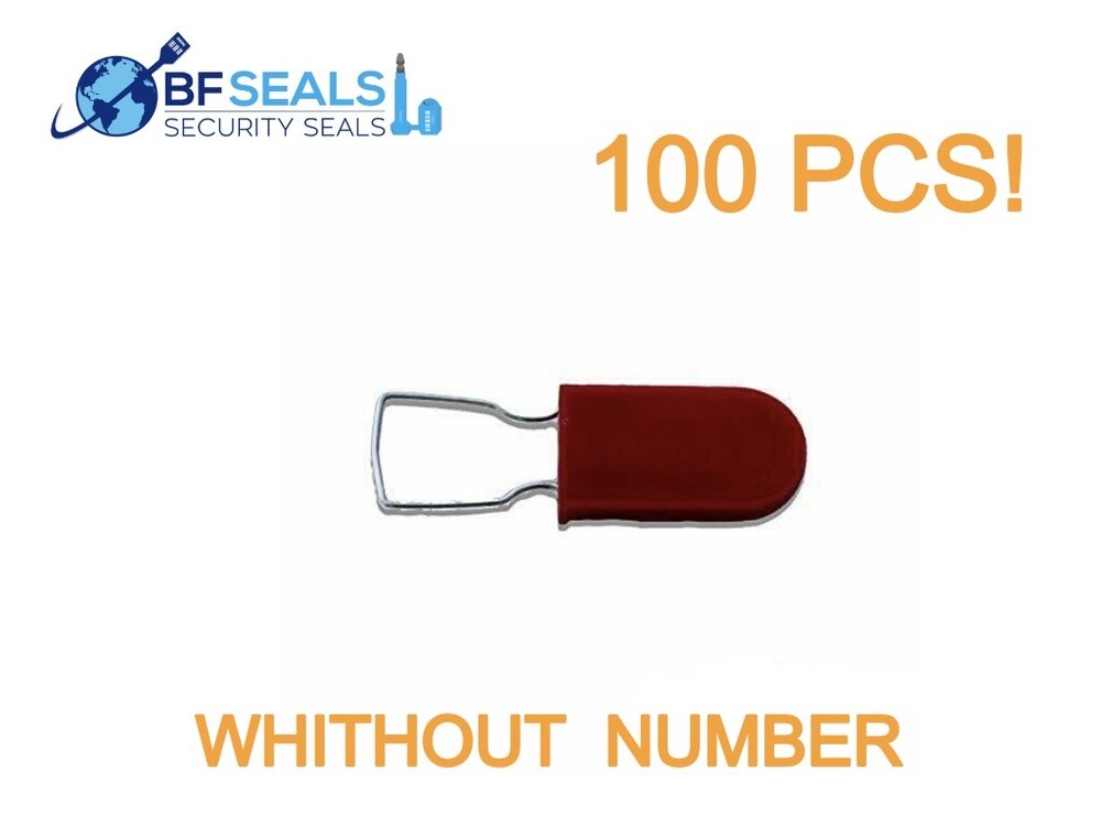 Plastic Security Seals PADLOCK  C,  WITHOUT  NUMBER, 100 pcs, RED color