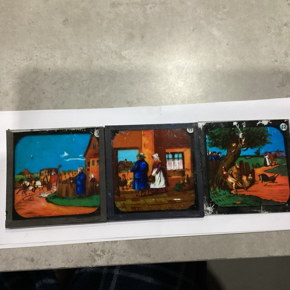 3 Vintage Magic Lantern Scenes