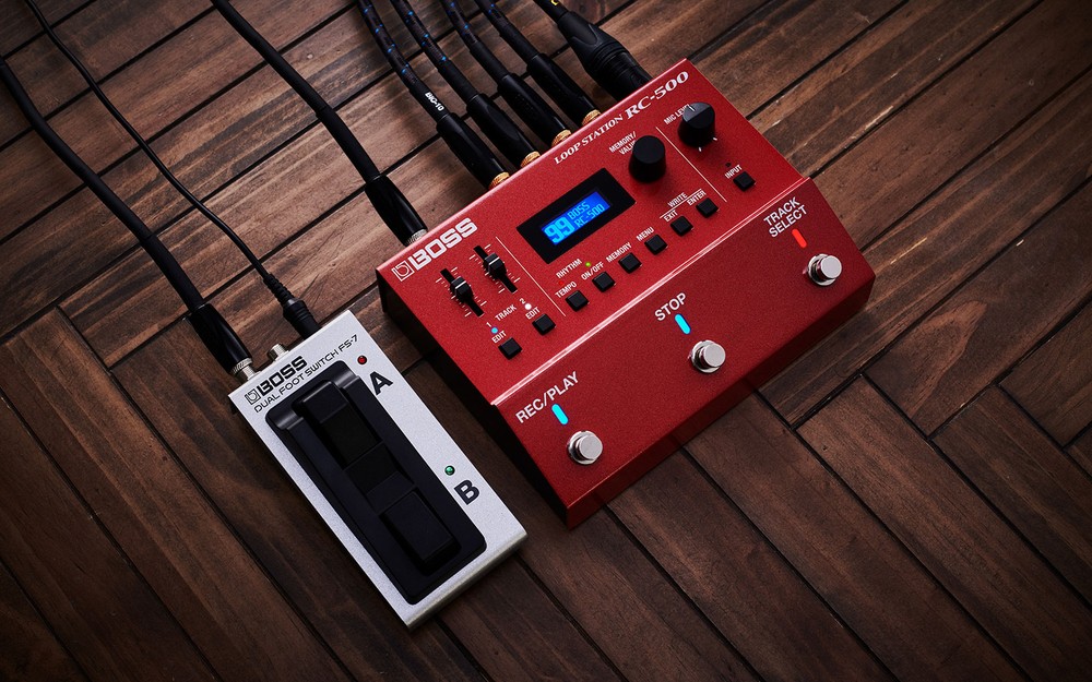 Boss RC-500 Loop Station w/ Instrument Cables