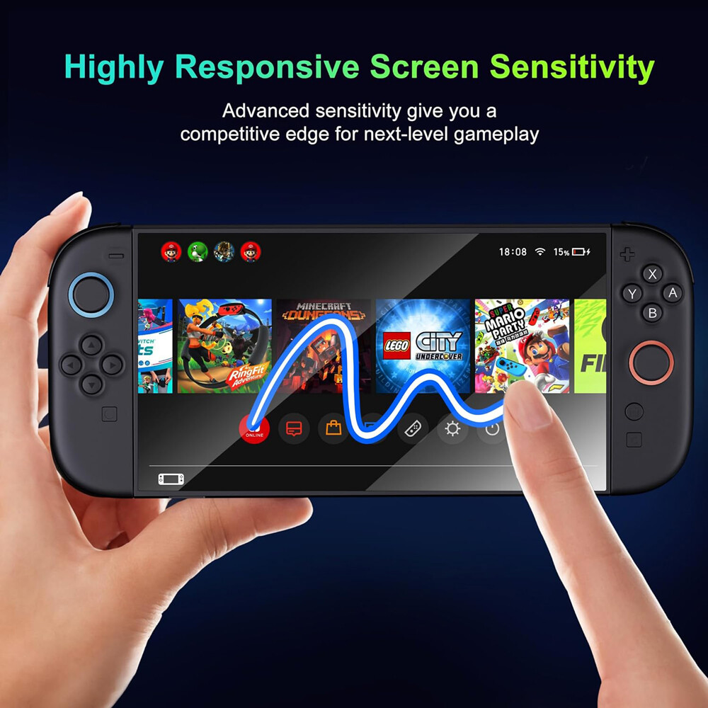 2Pcs Screen Protector for Nintendo Switch 2 2025 HD Tempered Glass Easy Install