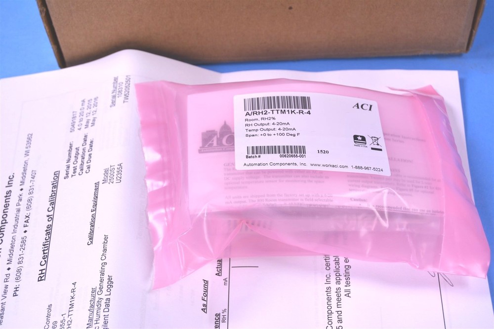 ACI Capacitive Touch Relative humidity Transmitter P/N: A/RH2-TTM1K-R-4