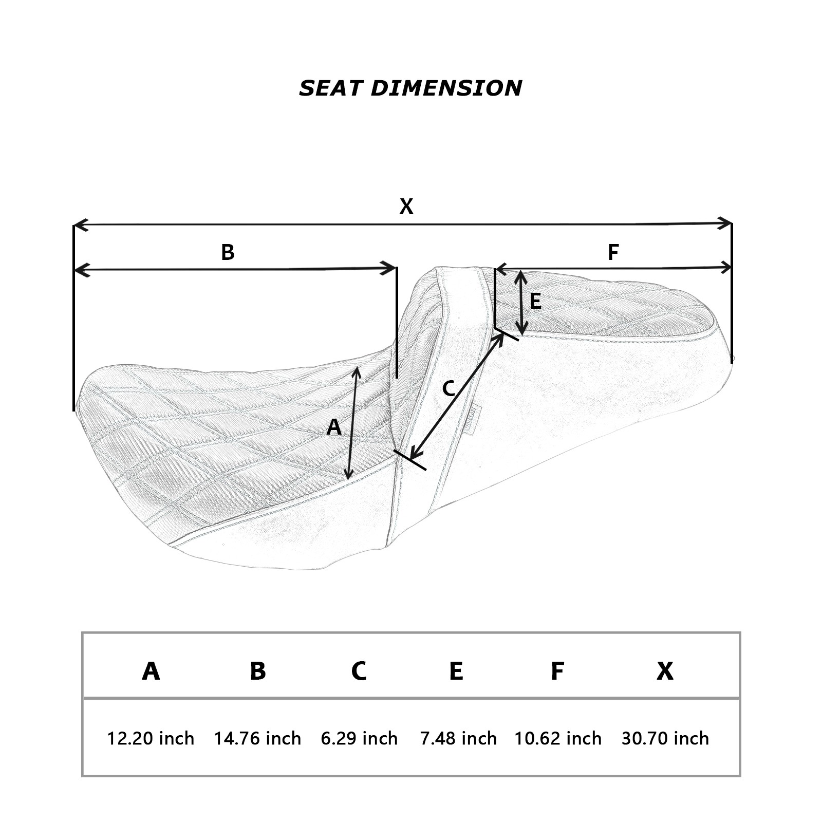 Red Diamond Seat Gel 1-Piece For Harley Electra / Road Glide 1997-2007 Thicker