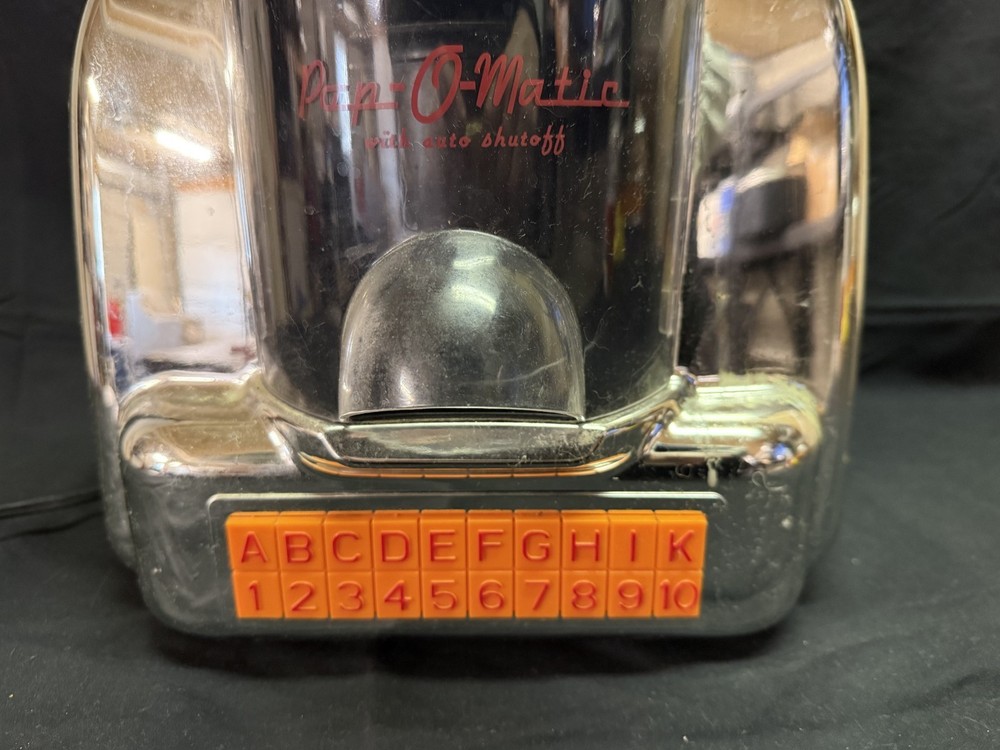 Pop-O-Matic Diner Jukebox Popcorn Maker Vintage Style Untested