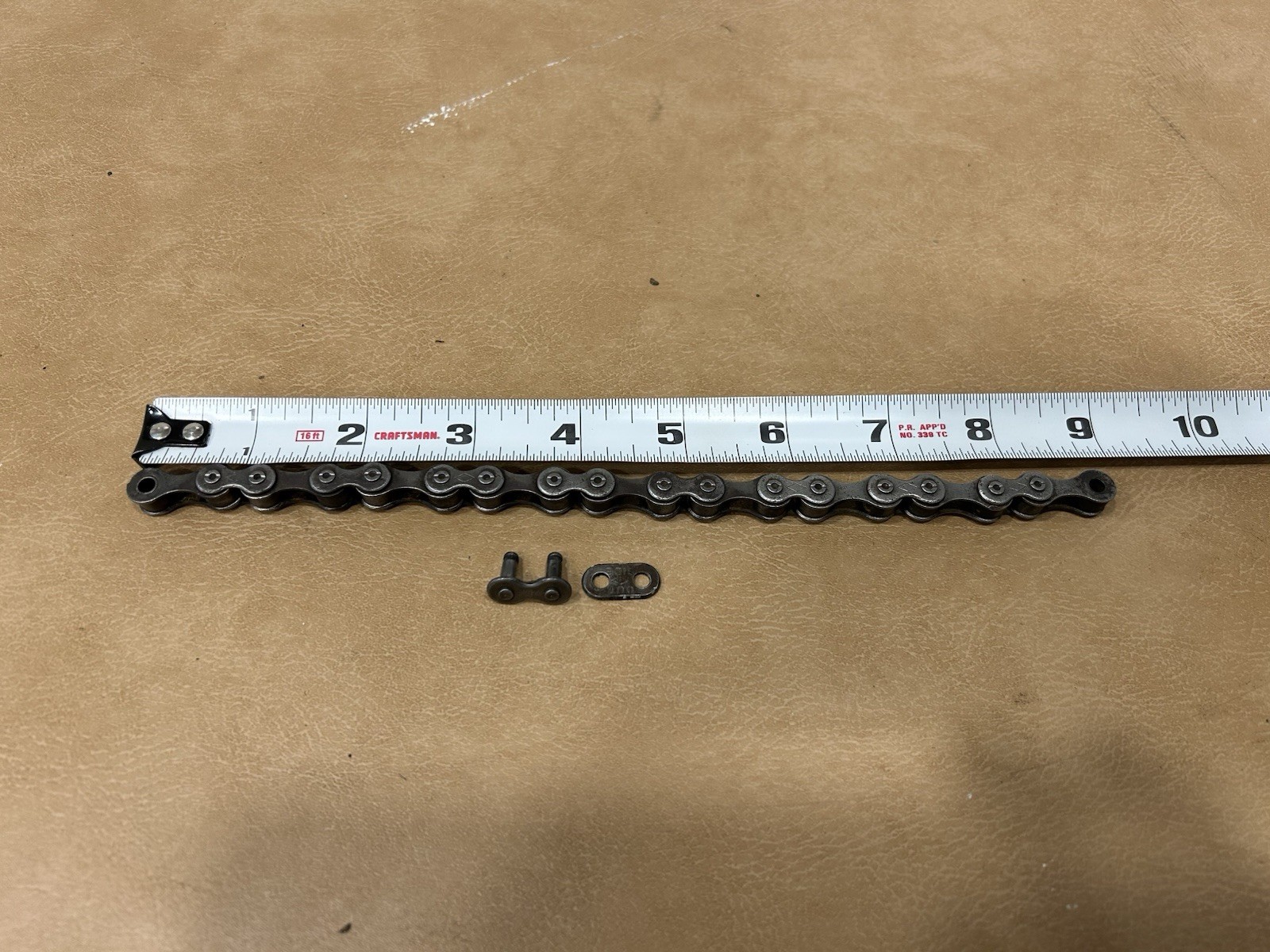 Vintage Diamond Skip Tooth Chain 9” Piece With Link