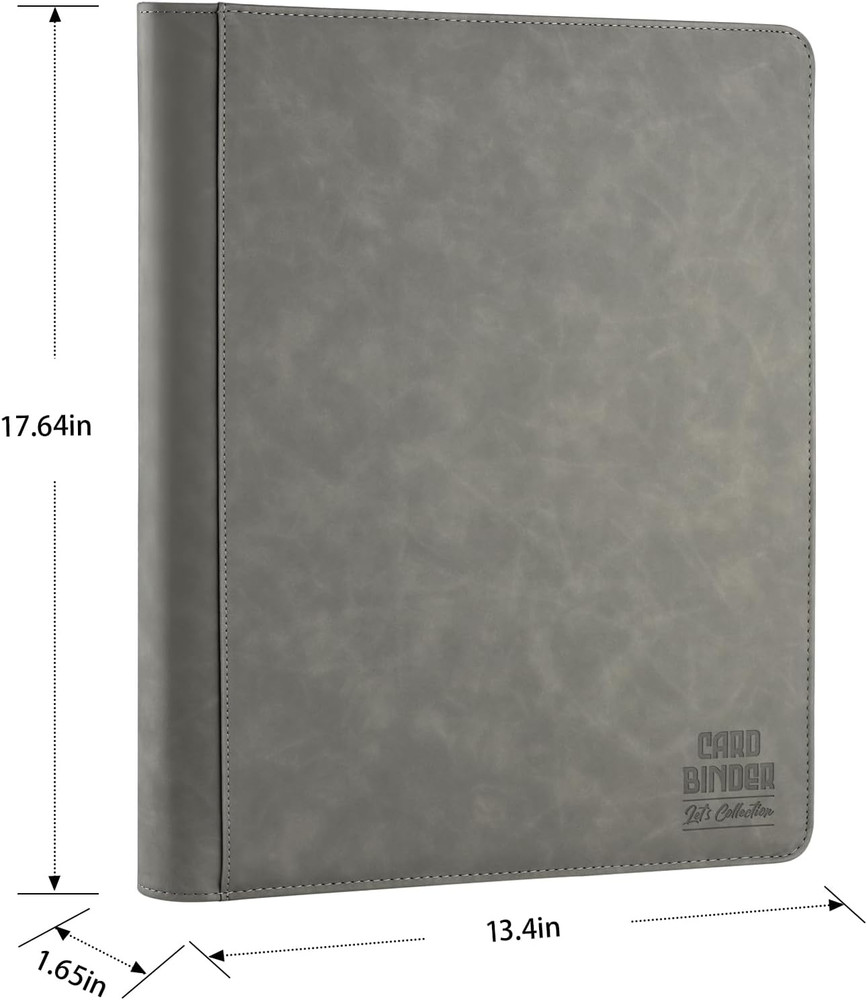 Premium Ringless Trading Card Binder - 1024 Capacity, 16 Side-Loading Pockets pe