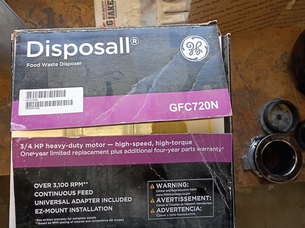 GE Garbage Disposal GFC720N 3/4 Hp