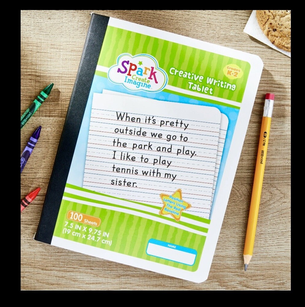 Spark Handwriting Practice, 100 Sheet Book (grades K-2) Creative Writing