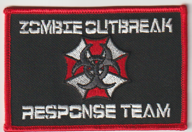 Zombie Response Team non shield shape patches shipped from Australia