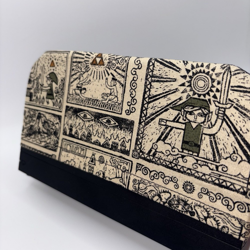 Nintendo Switch 2 Dock Cover Screen Protector Zelda Comic Wind Waker Scroll