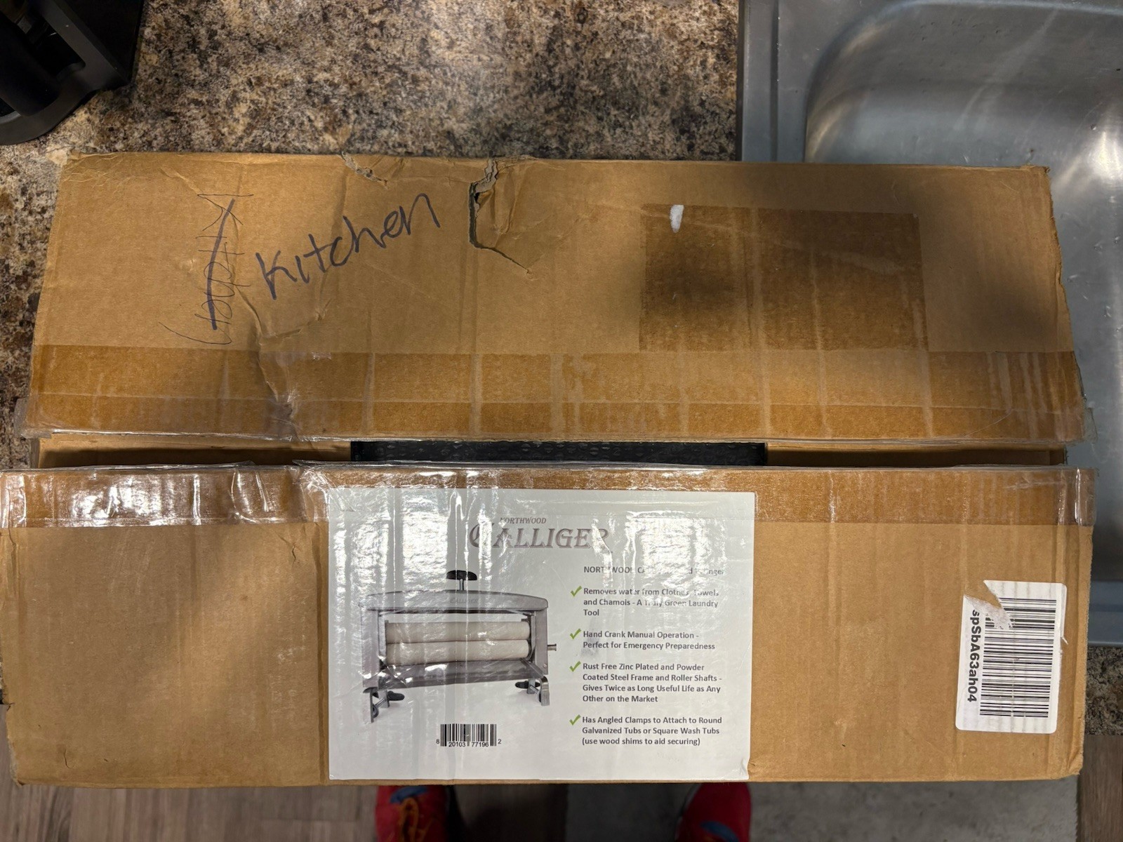 Northwood Calliger 360 Gray Hand Wringer Manual Clothes Wringer Clamp Mount NEW