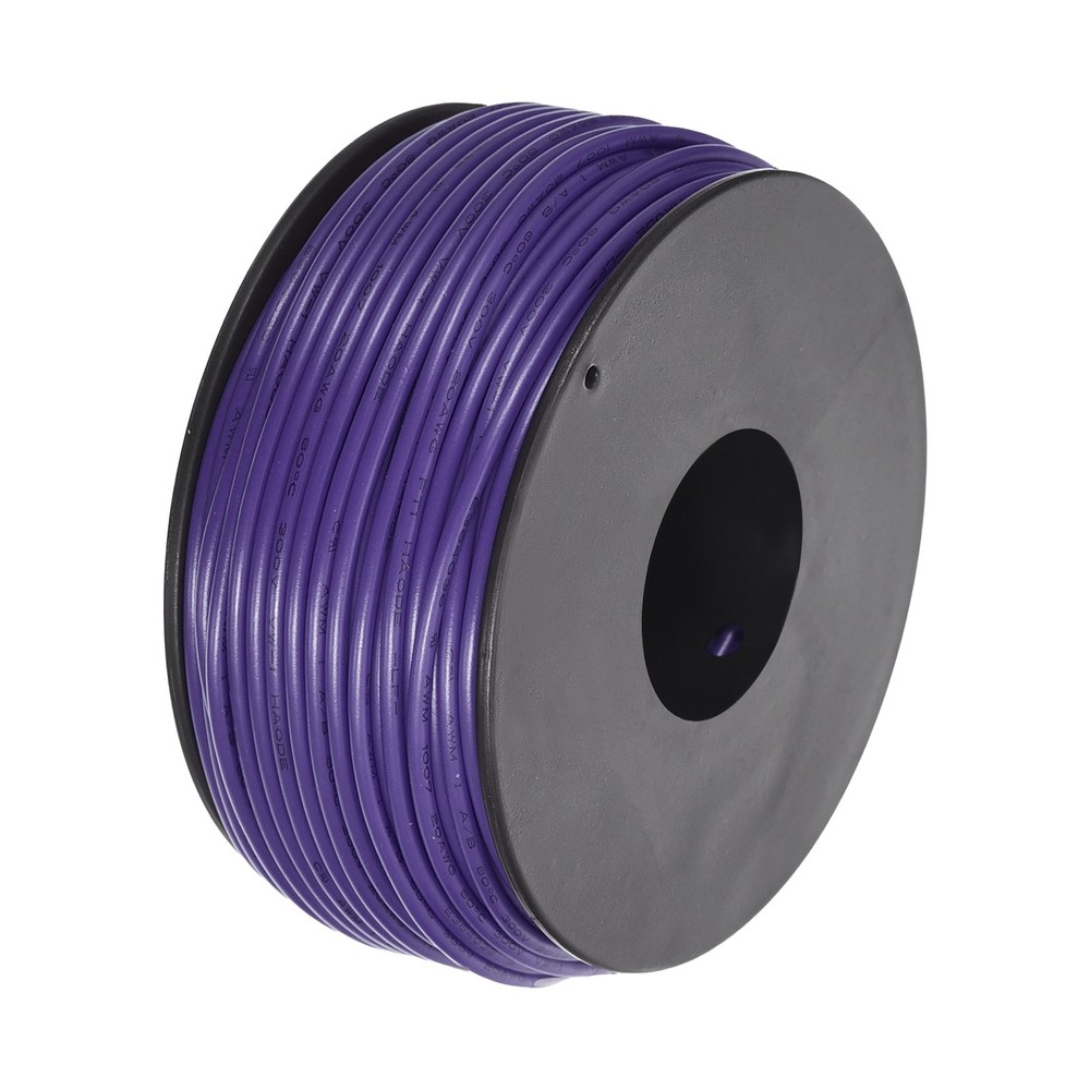 20AWG Stranded Wire PVC Hookup 30M/100ft Purple, Electrical Wire UL1007 Spool