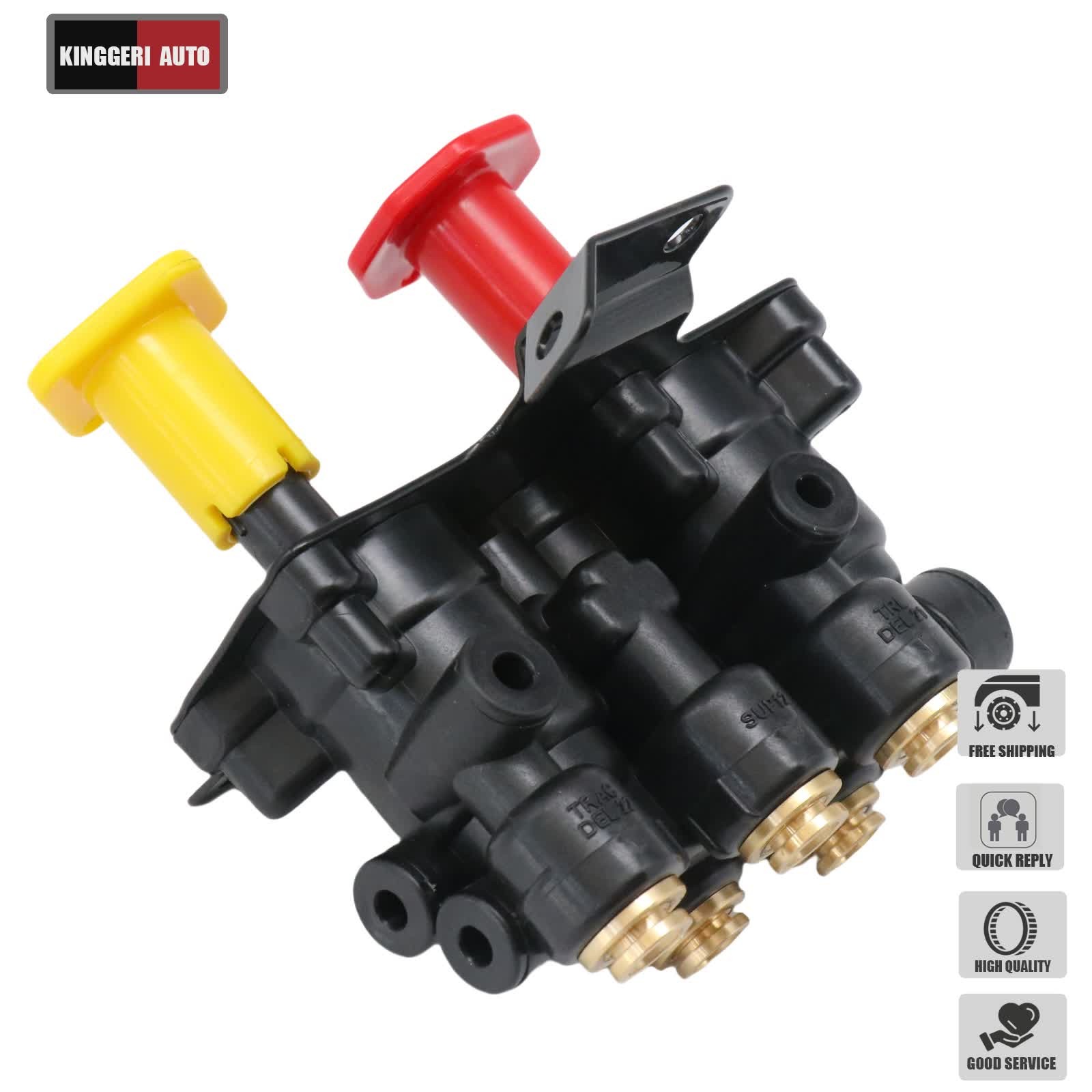 For Volvo VNL Dash Valve Dual Park Brake With 5 Ports 24340522 21315044 K035691