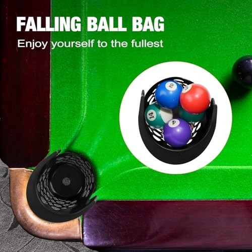 6 Pack Pool Table Pockets - Thick Plastic, Large Capacity Replacement Set