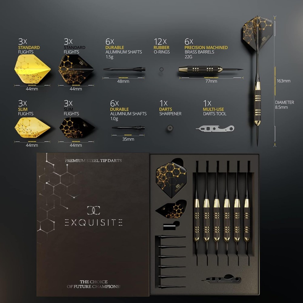 Pro Level Steel Tip Darts - Custom Accessory Configuration