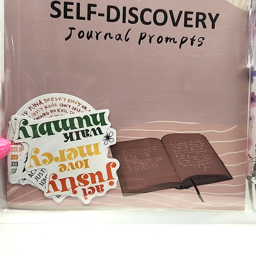 Self Discovery Kit Basic Journaling Stickers Pen Gift Set Blue Ribbon A17-2369