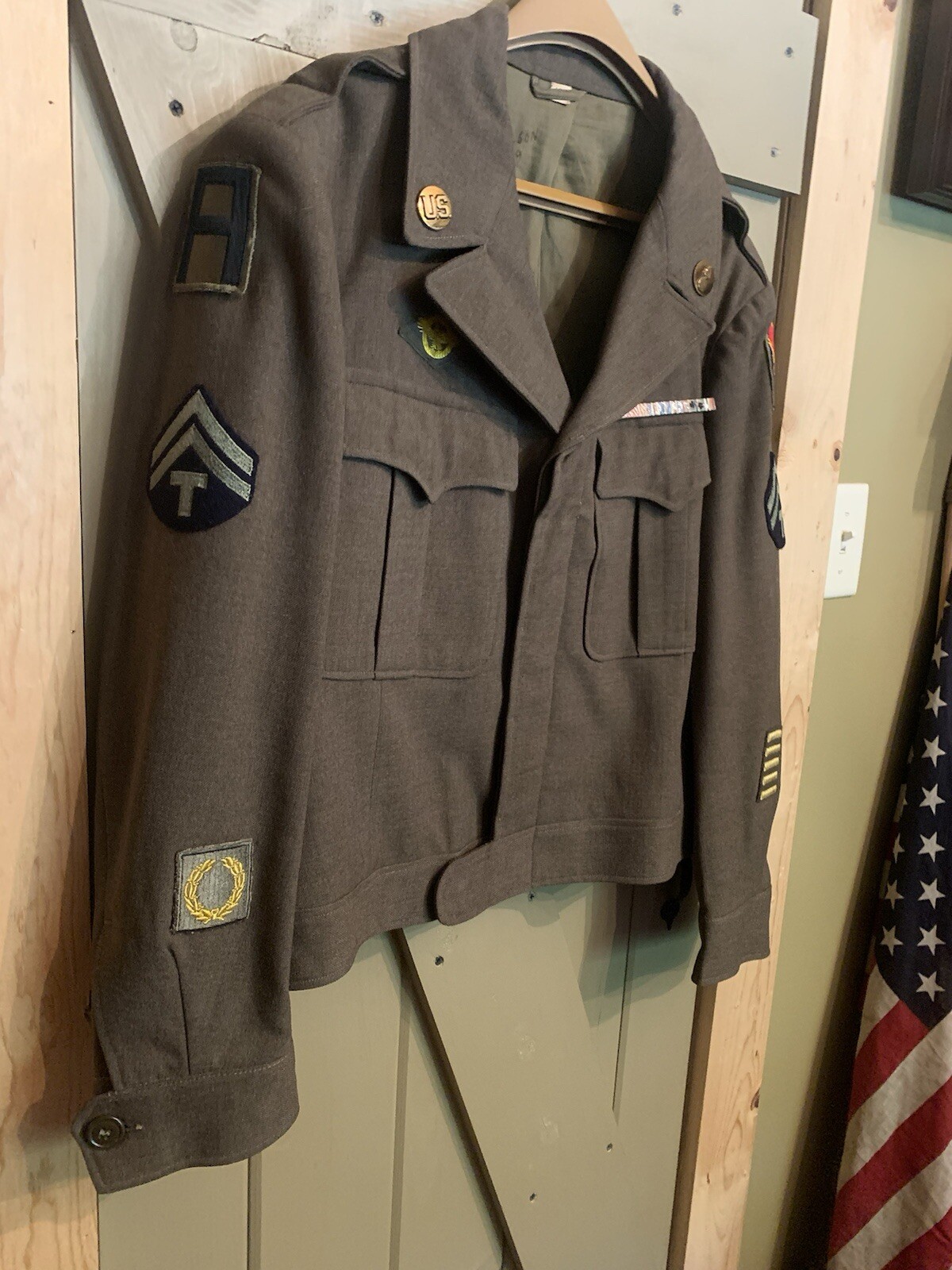 Vintage World War II Army Decorated Wool Jacket