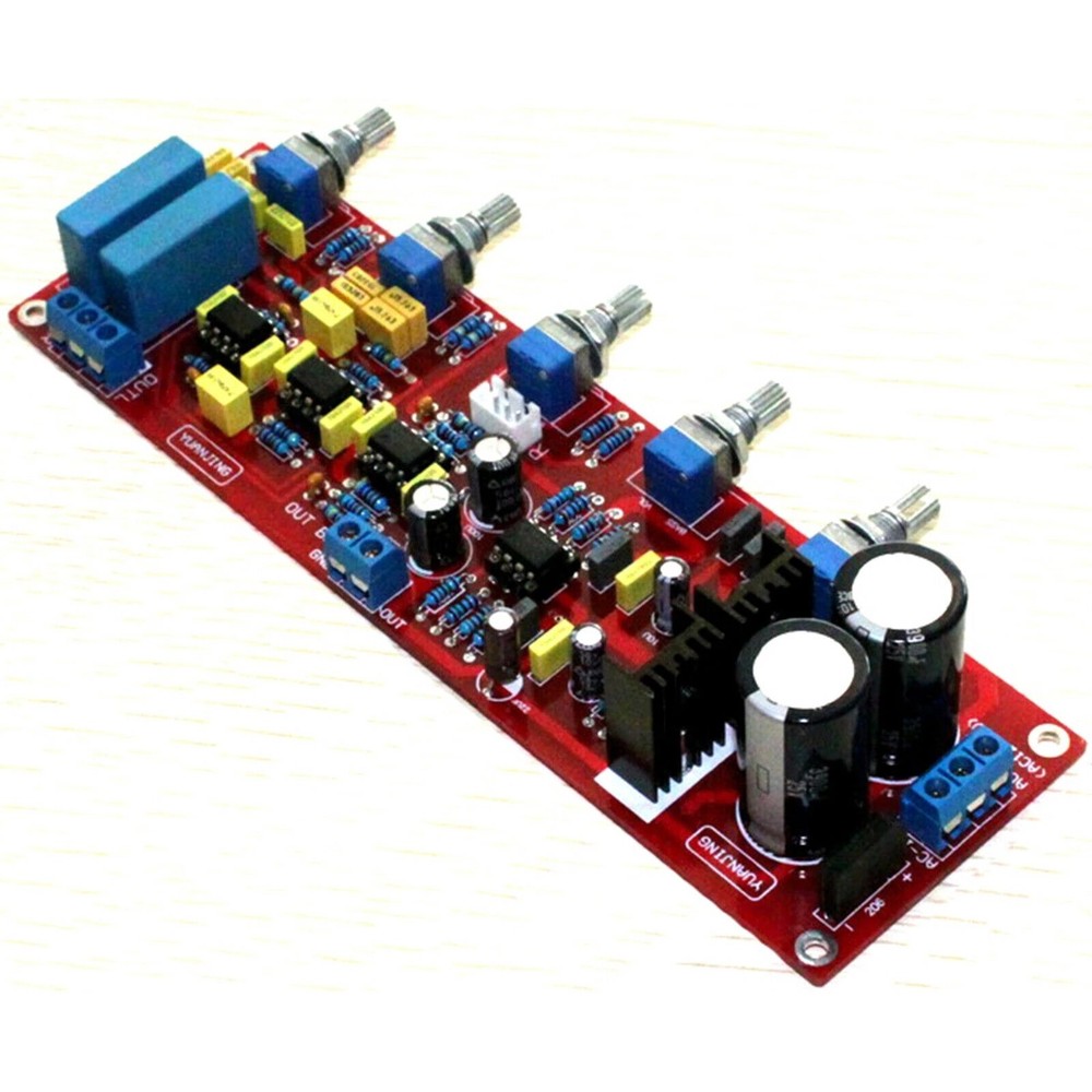 NE5532 HiFi 2.1 Tone Preamplifier Completed Board