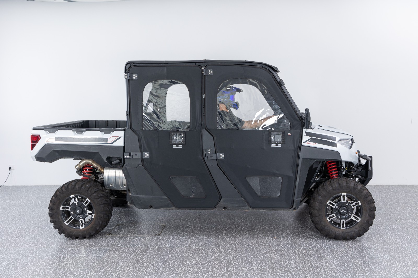 UTV Framed Door Kit Cab Enclosure for Polaris Ranger Crew XP 1000 2018-2025 PVC