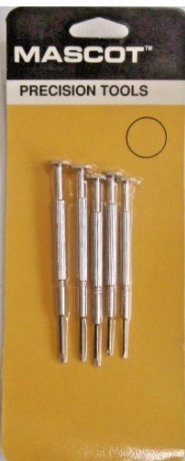 Mascot H855 Precision Tools 5 Piece Precision Screw Driver Set