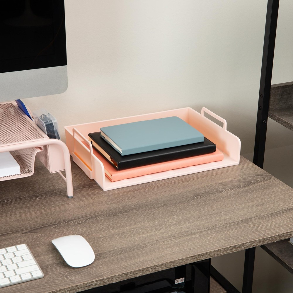 Stackable Paper Tray, Desktop Organizer, File Storage, Office, Plastic, 13.75...