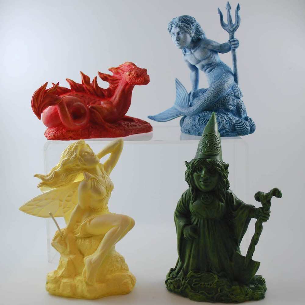 Elementals - Hand cast statues (Set of four)