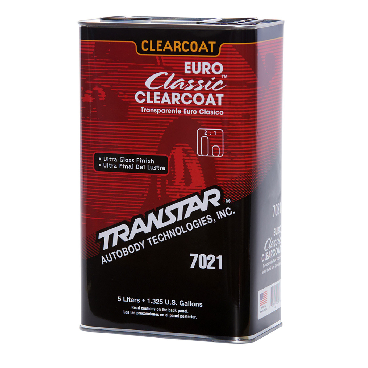 Transtar Autobody Products 7021 - EURO Classic Clearcoat - 5 L Can - Euro - 2:1