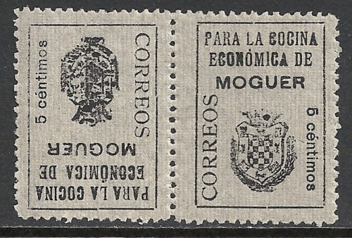 Spain/MOGUER 5c Gutterpair  MLH  VF