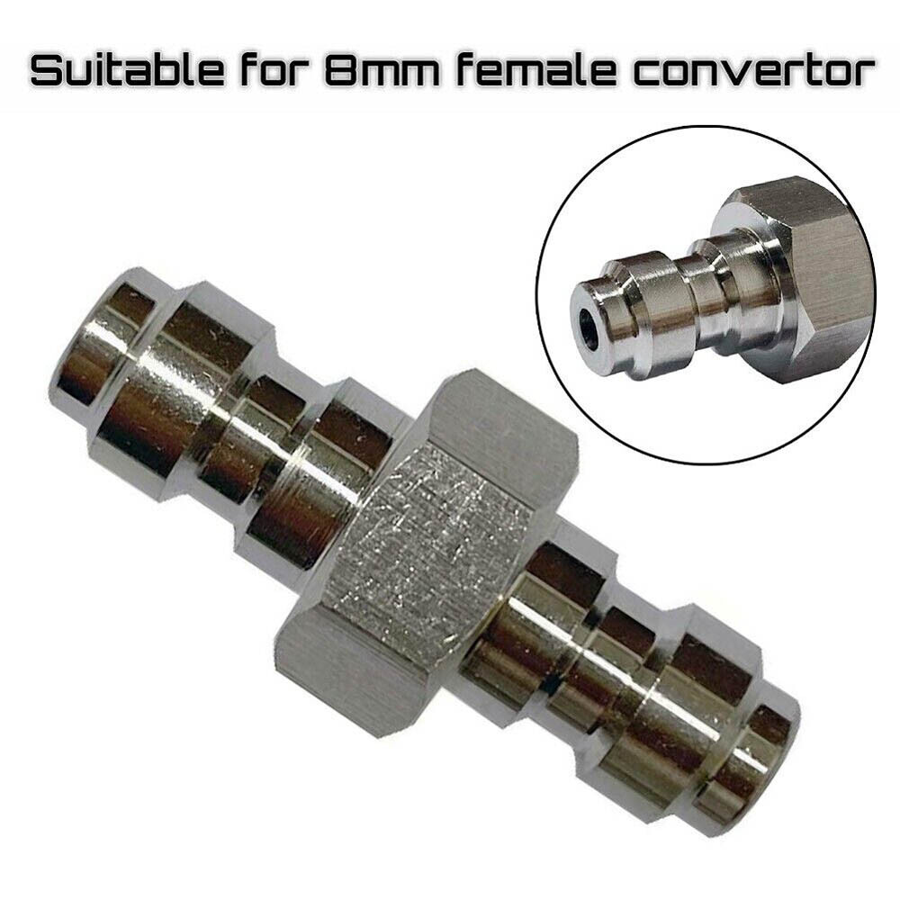 2Pc Double Male Quick Connect Adapter 8mm Dual Male for 8MM Female Convertor USA