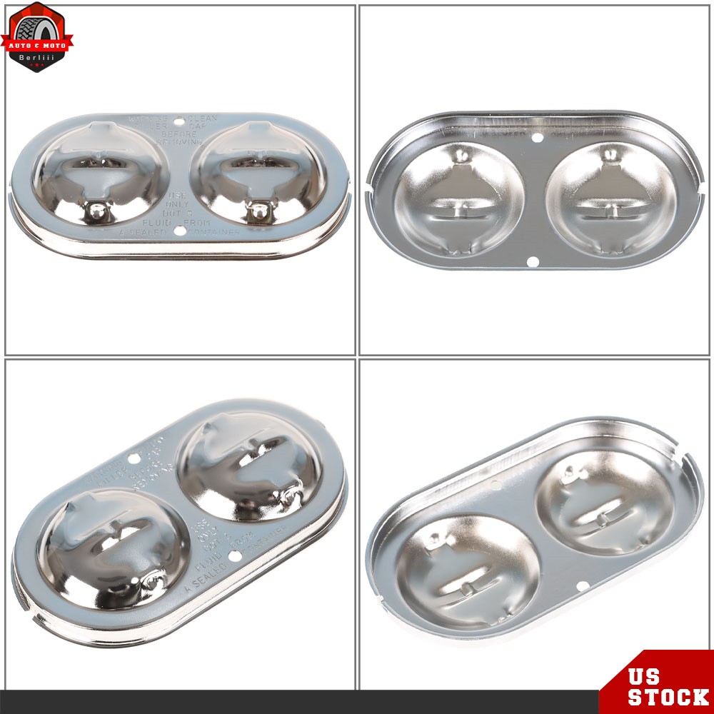 Master Cylinder Cover Chrome with Bails & Gaskets For Chevy Corvette 1967-81 82